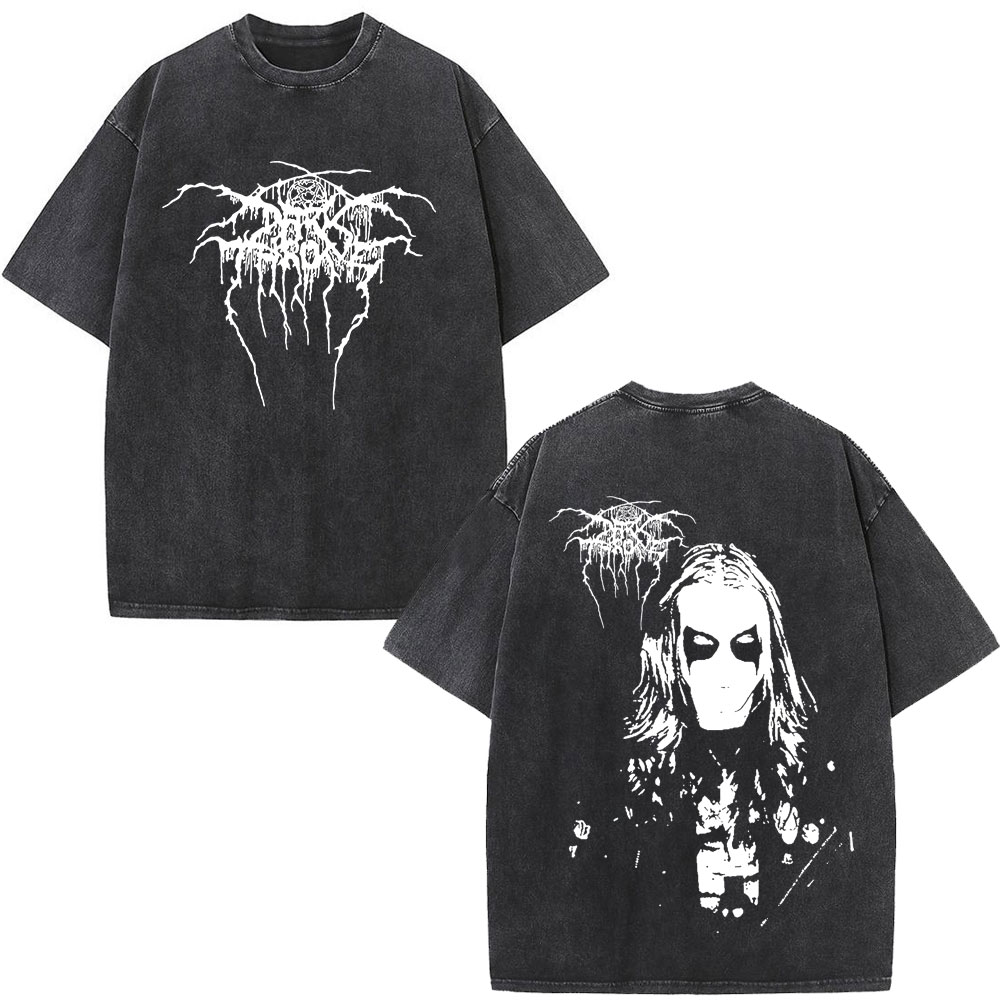 Crossfit Mayhem - Mayhem Darkthrone 빈티지 워시 티셔츠 데스