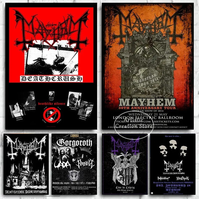 Crossfit Mayhem - Mayhem 포스터 스칸디나비아 금속 음악 밴드
