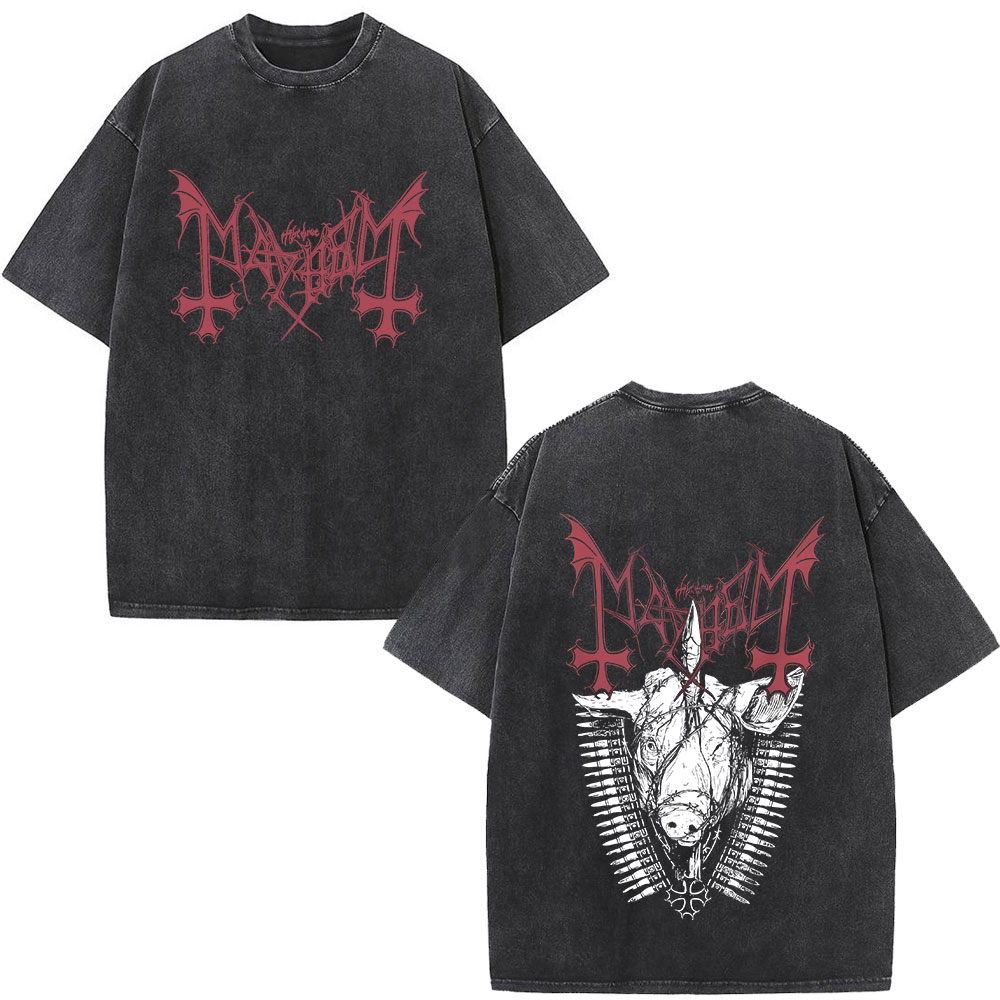 Darkthrone Mayhem 빈티지 워시 티셔츠 블 - Crossfit Mayhem 리뷰 및 가격