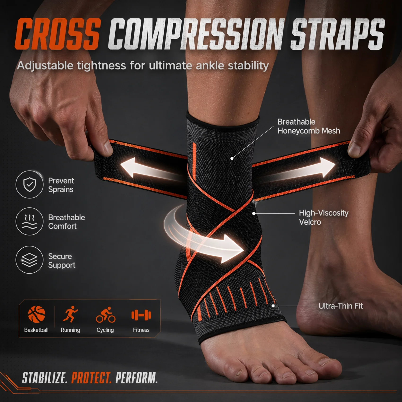 통기성 압박 발목 보호대 조절 가능 염좌 방지 발목 서 - Ankle Mobility Band 리뷰 및 가격
