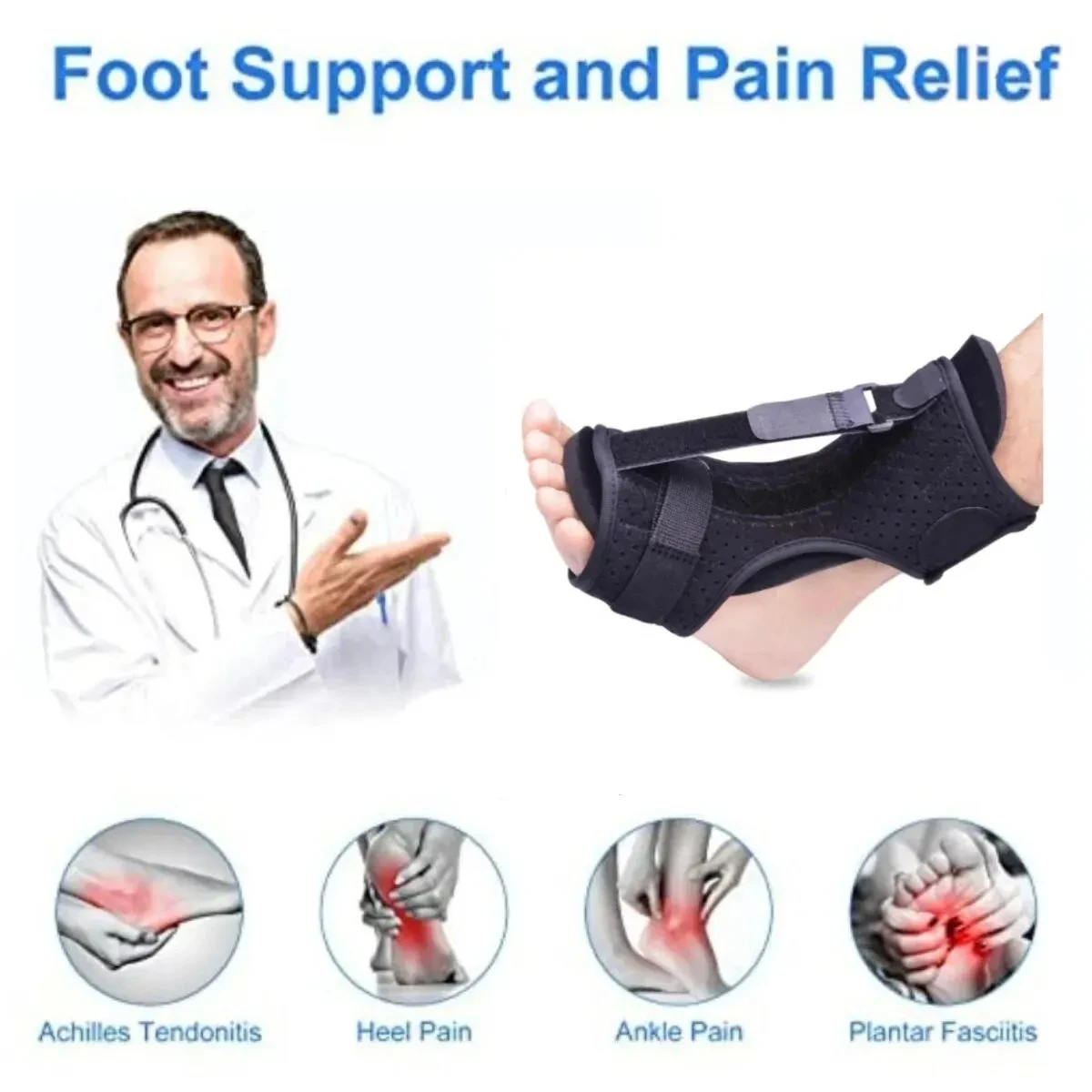 1PC 발바닥 근막염 야간 부목 조정 가능한 발목 받침 - Ankle Mobility Band 리뷰 및 가격