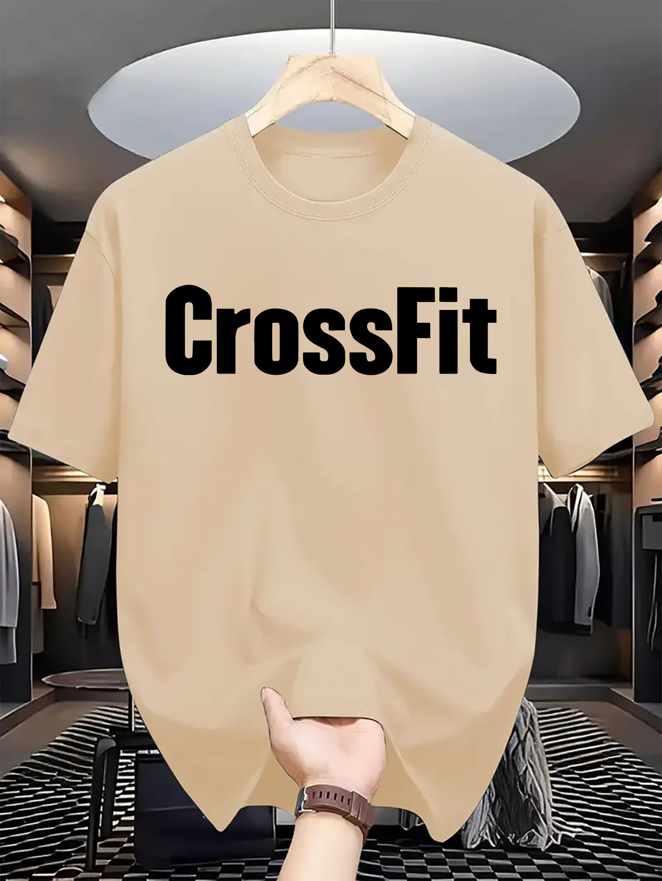 남성용 여름 100% 코튼 캐주얼 루즈 크로스핏 레터  - Crossfit Mayhem 리뷰 및 가격